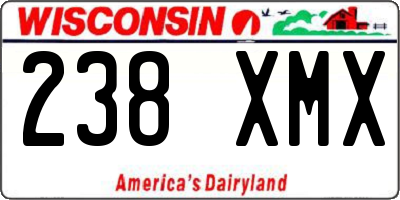 WI license plate 238XMX
