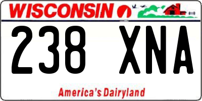 WI license plate 238XNA