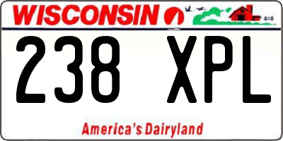 WI license plate 238XPL