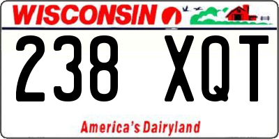 WI license plate 238XQT