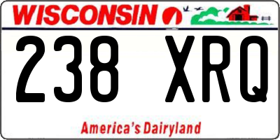 WI license plate 238XRQ