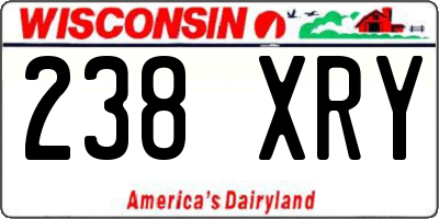 WI license plate 238XRY