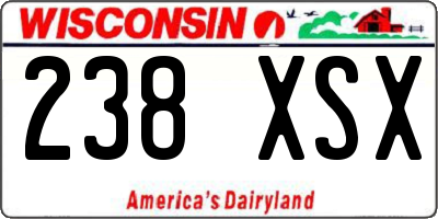 WI license plate 238XSX
