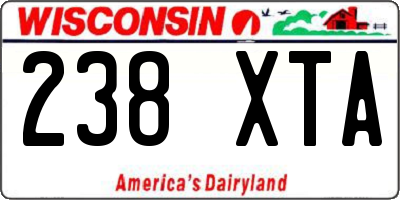WI license plate 238XTA