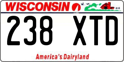 WI license plate 238XTD