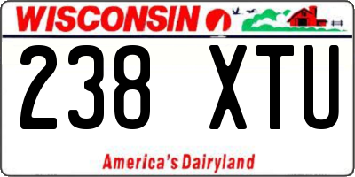 WI license plate 238XTU