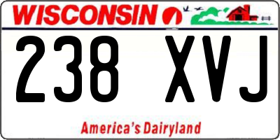 WI license plate 238XVJ