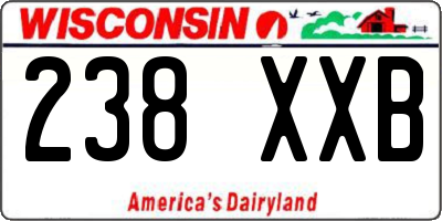WI license plate 238XXB