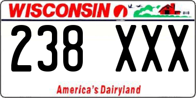 WI license plate 238XXX
