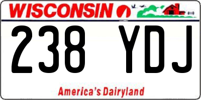 WI license plate 238YDJ