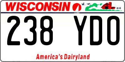 WI license plate 238YDO