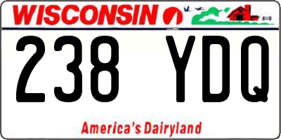 WI license plate 238YDQ