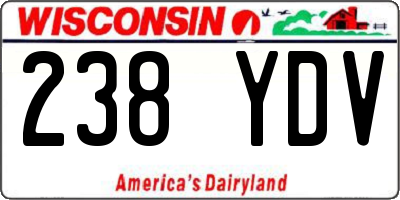 WI license plate 238YDV