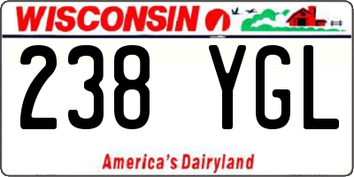 WI license plate 238YGL