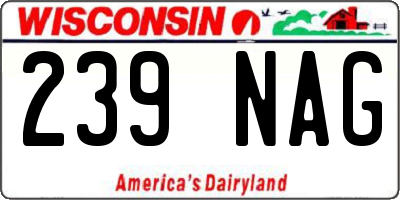 WI license plate 239NAG