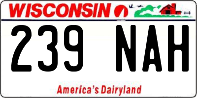 WI license plate 239NAH