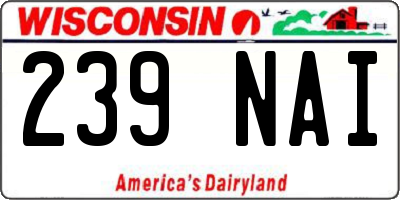 WI license plate 239NAI