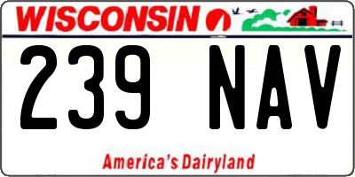 WI license plate 239NAV
