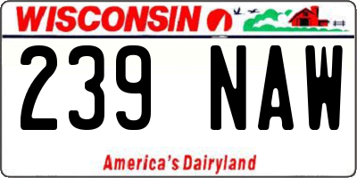 WI license plate 239NAW