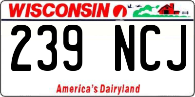 WI license plate 239NCJ