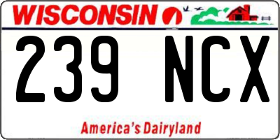 WI license plate 239NCX