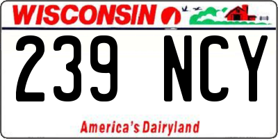 WI license plate 239NCY
