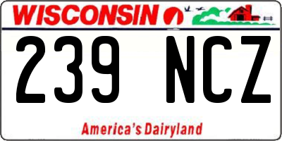 WI license plate 239NCZ