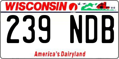 WI license plate 239NDB