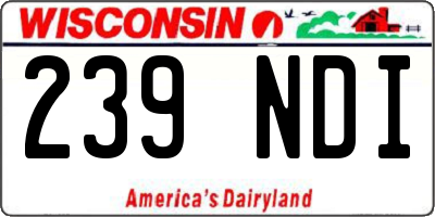 WI license plate 239NDI