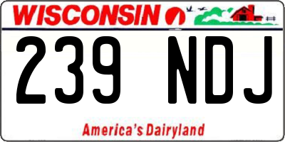 WI license plate 239NDJ