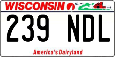 WI license plate 239NDL