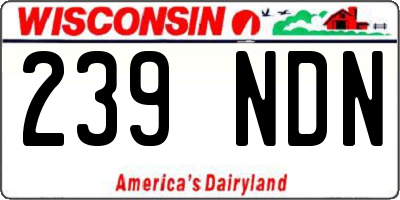WI license plate 239NDN