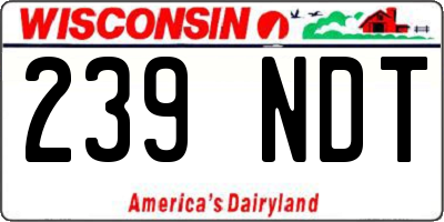 WI license plate 239NDT