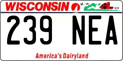 WI license plate 239NEA