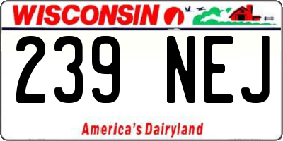 WI license plate 239NEJ