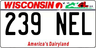 WI license plate 239NEL