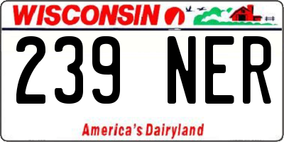 WI license plate 239NER