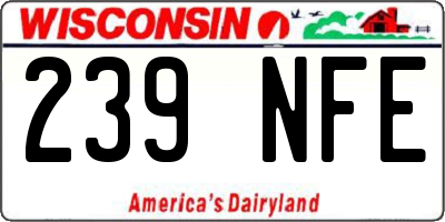 WI license plate 239NFE