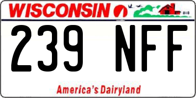 WI license plate 239NFF
