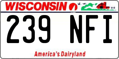 WI license plate 239NFI