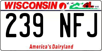 WI license plate 239NFJ