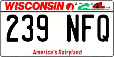 WI license plate 239NFQ