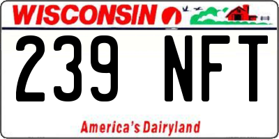 WI license plate 239NFT