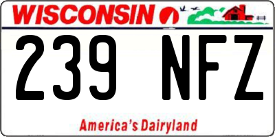 WI license plate 239NFZ