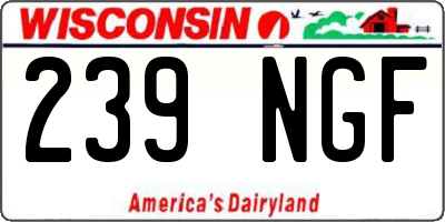 WI license plate 239NGF