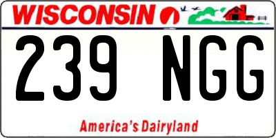 WI license plate 239NGG