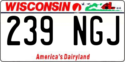 WI license plate 239NGJ