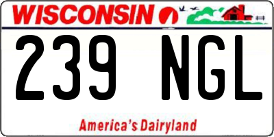 WI license plate 239NGL