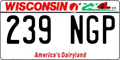WI license plate 239NGP