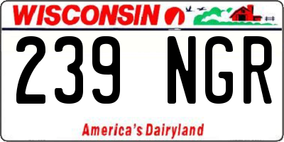 WI license plate 239NGR